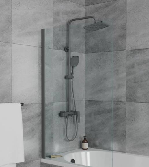 Душевая система с тропическим душем RUSH Thira, серая (TR3635-50Grey)