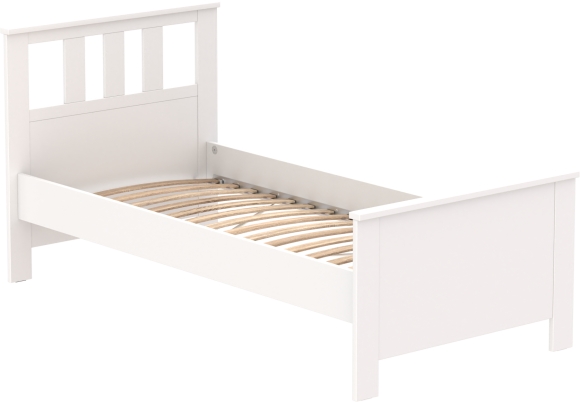 Кровать Шведский стандарт Сага 90x200 см, белая