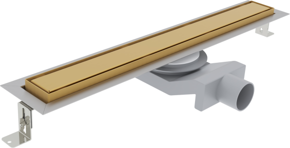 Душевой трап (лоток) Plumberia Selection PST In-Tile 90 см, золото брашированное
