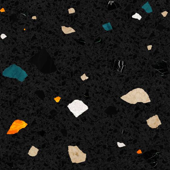 Керамогранит Creto Cray dark shards 60х60, чёрный