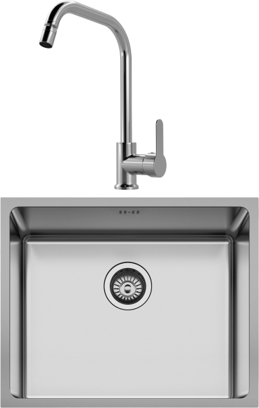 Комплект Мойка Seaman Eco Roma SMR-5444A + Смеситель MEGA City MG- ZRV104 хром