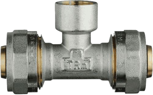 Тройник TeRma 01441 цанга-гайка-цанга, 26x1/2" ВРx26