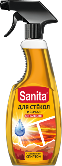 Очиститель для стекол SANITA с нашатырным спиртом, 500 мл