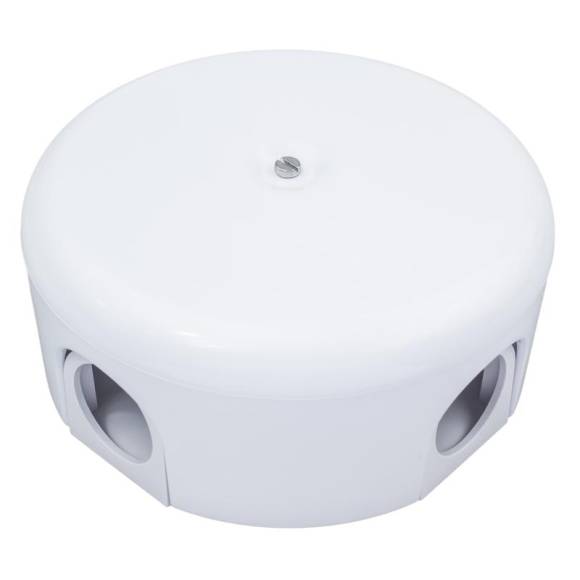 Коробка распределительная d78мм ЛИЗЕТТА (в компл. 4 кабельных ввода) ABS-пластик бел. Bironi B1-521-21-K