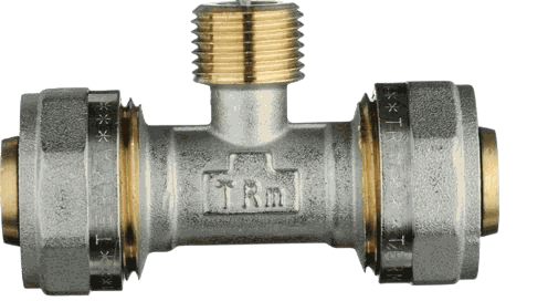 Тройник TeRma 01440 цанга-штуцер-цанга, 26x1/2" НРx26