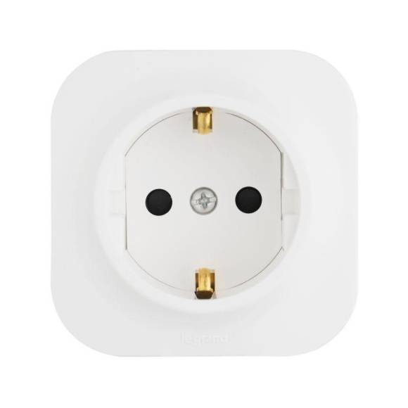 Розетка 1-м ОП Quteo 16А IP20 250В 2P+E с заземл. защ. шторки бел. Leg 782220 Розетка 1-м ОП Quteo 16А IP20 250В 2P+E с заземл. защ. шторки бел. Leg 782220