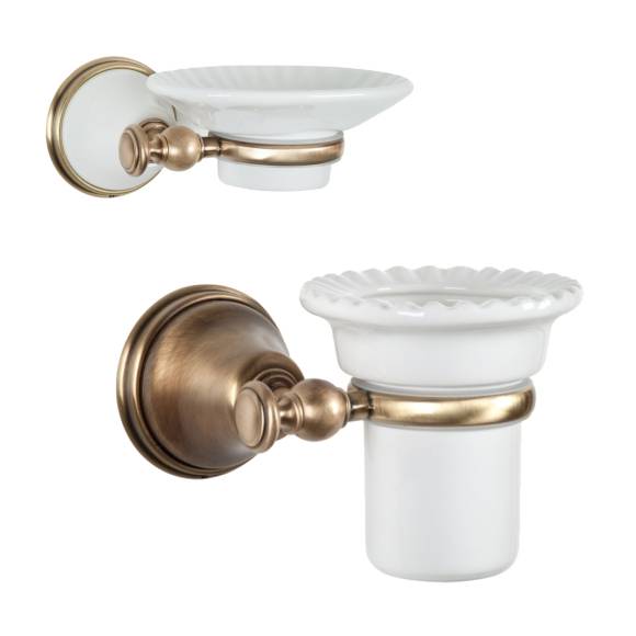 Набор Стакан Tiffany World Harmony TWHA109br + Мыльница TWHA106bi/br
