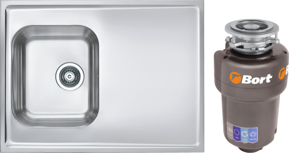 Комплект Мойка Alveus Classic Pro 30 80x60, нержавеющая сталь + Измельчитель Bort Titan 5000 Control электрический, нержавеющая сталь Комплект Мойка Alveus Classic Pro 30 80x60, нержавеющая сталь + Измельчитель Bort Titan 5000 Control электрический, нержавеющая сталь