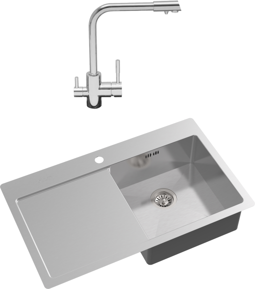 Комплект Мойка Oulin + Смеситель OL-8073