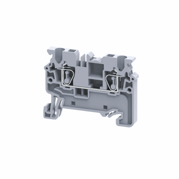 Клемма проходная пружинная OptiClip CХ-2.5-I-24A-(0.2-2.5) сер. КЭАЗ 289711