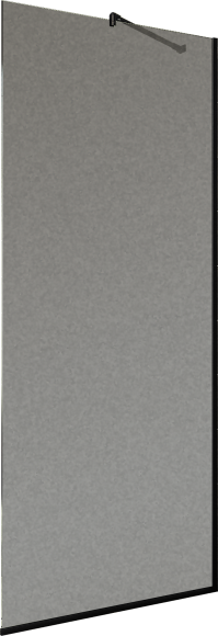 Душевая перегородка Maybahglass MGD-687-6у 119 см, профиль черный, стекло графит матовое