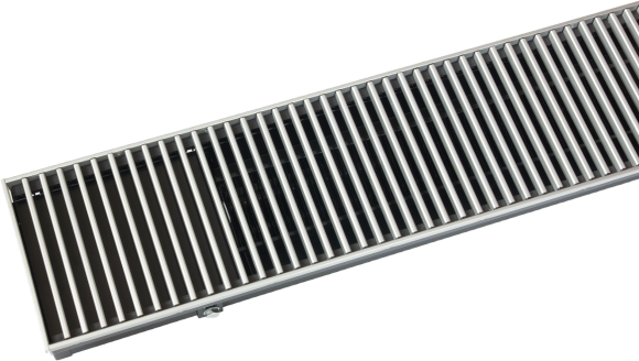 Конвектор отопления KVZ Slim KVZ-180-70-1500-UA/RRA-180-1500-A с решеткой