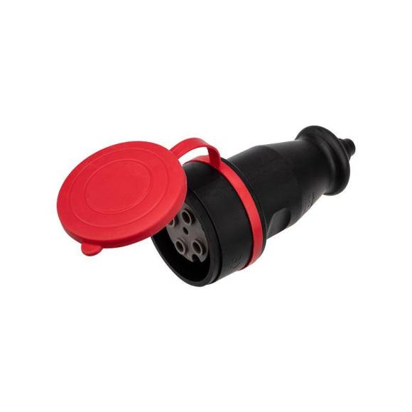 Розетка переносная влагозащ. с крышкой 3P+PE 32А IP44 каучук Rexant 111-012 Розетка переносная влагозащ. с крышкой 3P+PE 32А IP44 каучук Rexant 111-012