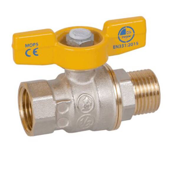 Шаровой кран Giacomini R734G R734GAX004 3/4", вн-нар, газ,  ручка бабочка