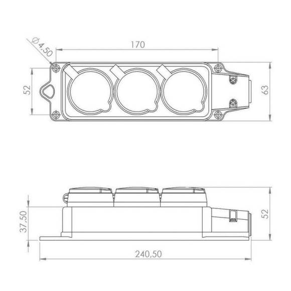 Розетка штепсельная трехместная влагозащищенная с заземл. 16А IP54 каучук желт. Rexant 111-126 Розетка штепсельная трехместная влагозащищенная с заземл. 16А IP54 каучук желт. Rexant 111-126
