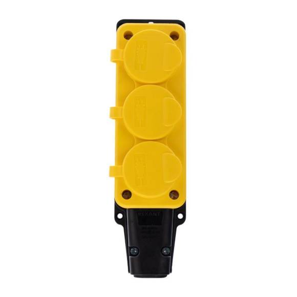 Розетка штепсельная трехместная влагозащищенная с заземл. 16А IP54 каучук желт. Rexant 111-126 Розетка штепсельная трехместная влагозащищенная с заземл. 16А IP54 каучук желт. Rexant 111-126