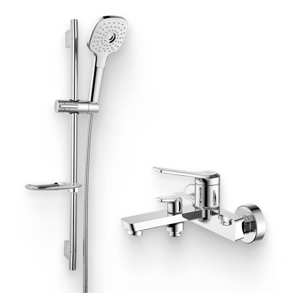Душевой комплект Смеситель IDDIS Parker PARSB02i02WA глянцевый хром + Гарнитур Sena SEN3F70i16