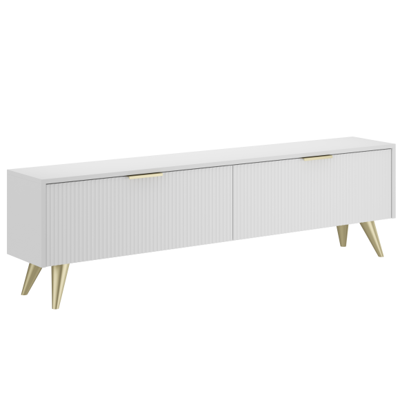 Тумба для ТВ DIWO Краснодар напольная 160x45x27 белая, ручка золото