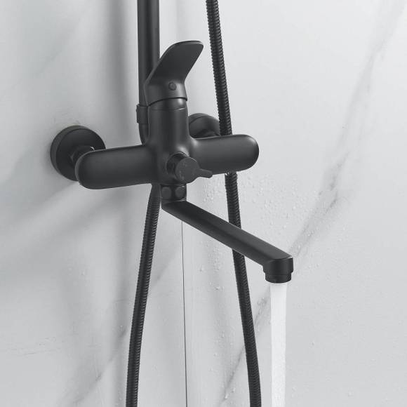Душевая стойка Raffine F3685H, черный