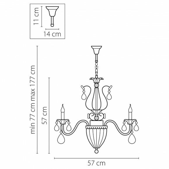 Подвесная люстра Osgona Schon 790064 Подвесная люстра Osgona Schon 790064