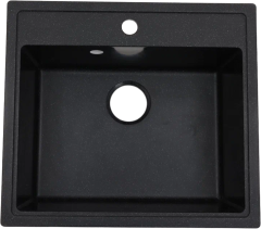 Мойка кухонная Alcora Сати 5516S-13 черная, с сифоном Мойка кухонная Alcora Сати 5516S-13 черная, с сифоном