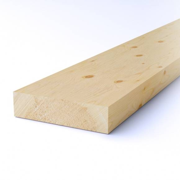 Доска обрезная сухая 50 * 100 * 6000 мм сорт 1-2 ель/сосна СЛД