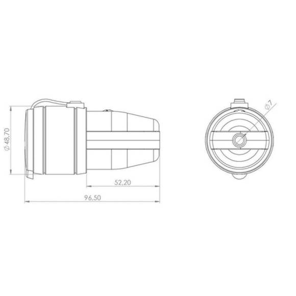 Розетка переносная влагозащ. с/з 16А IP20/44 каучук Rexant 111-005 Розетка переносная влагозащ. с/з 16А IP20/44 каучук Rexant 111-005
