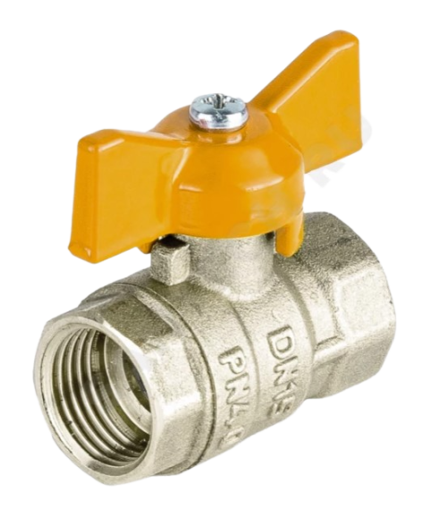 Шаровой кран Dist Стандарт Н412Б газ 3/4" ВРx3/4" ВР