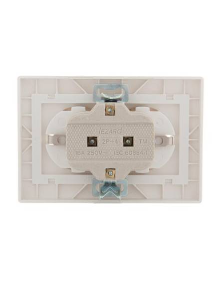 Розетка 2-м СП Mira 16А IP20 с заземл. со вставкой керамика жемчуж./бел. перламутр. LEZARD 701-3030-127 Розетка 2-м СП Mira 16А IP20 с заземл. со вставкой керамика жемчуж./бел. перламутр. LEZARD 701-3030-127
