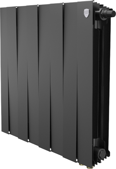Радиатор биметаллический Royal Thermo Piano Forte 500 VDR80 8 секций, межосевое расстояние 8 см, noir sable