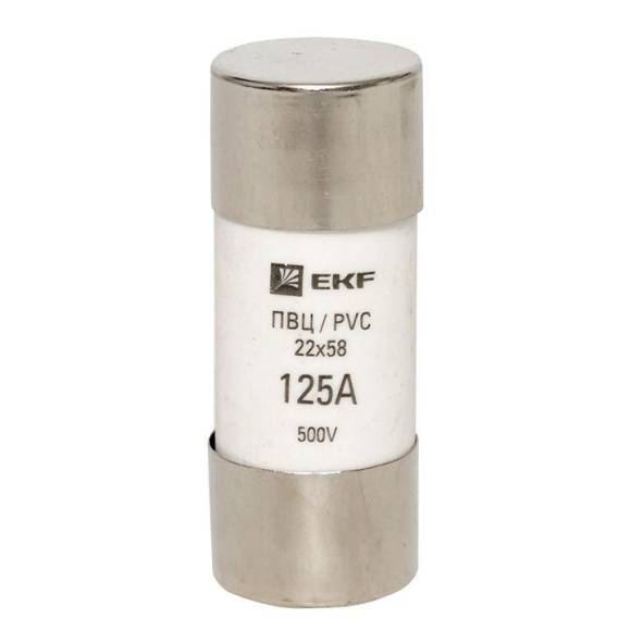 Вставка плавкая цилиндрическая ПВЦ 22х58 125А EKF pvc-22x58-125 Вставка плавкая цилиндрическая ПВЦ 22х58 125А EKF pvc-22x58-125
