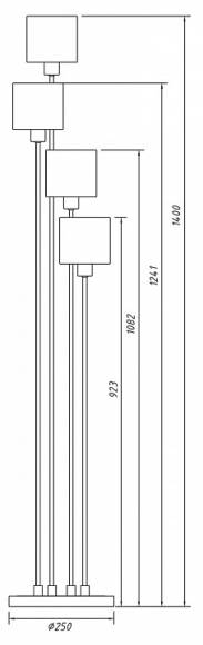 Торшер Escada Denver 1109/4 White/Silver Торшер Escada Denver 1109/4 White/Silver