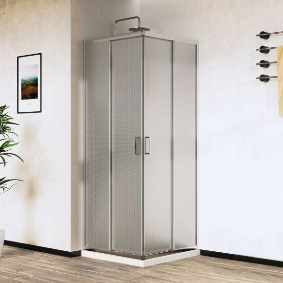 Душевой уголок Vincea City VSS-5CT800MT 80х80 см, профиль хром, стекло текстурное