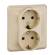Розетка 2-м СП Этюд 16А IP20 250В с заземл. без защ. шторок крем. SE PC16-007K Розетка 2-м СП Этюд 16А IP20 250В с заземл. без защ. шторок крем. SE PC16-007K