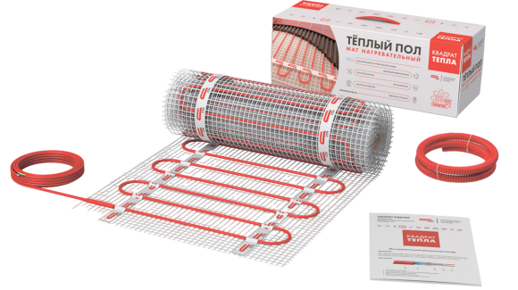 Теплый пол СТН Квадрат тепла КМ 150 Вт/м2 0,5x4 м