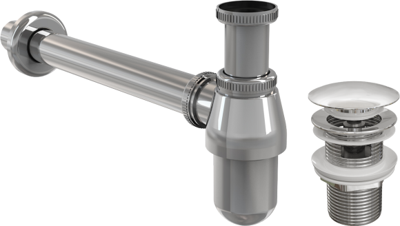 Комплект STWORKI Монтре MO-08cr с сифоном для раковины AlcaPlast A431