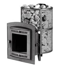 Печь банная Атмосфера L короткий топливный тоннель сетка