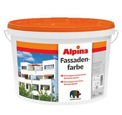 Краска фасадная Alpina Fassadenfarbe 10 л/15,6 кг