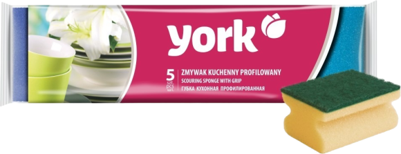 Губка для посуды York 031020 профилированные, 5 шт