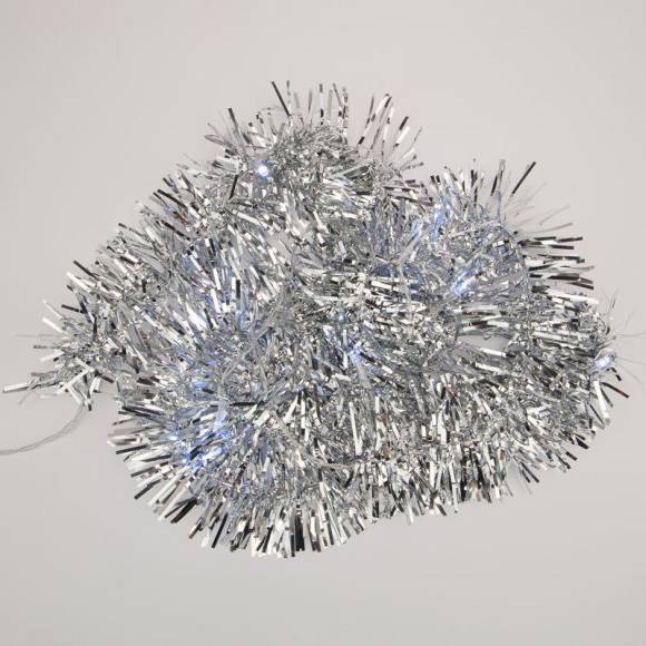 Гирлянда светодиодная "Мишура серебряная " 1.5м 10LED бел. 0.1Вт IP20 провод ПВХ прозр. элементы питания 2хAA (не в компл.) Neon-Night 304-011 Гирлянда светодиодная "Мишура серебряная " 1.5м 10LED бел. 0.1Вт IP20 провод ПВХ прозр. элементы питания 2хAA (не в компл.) Neon-Night 304-011