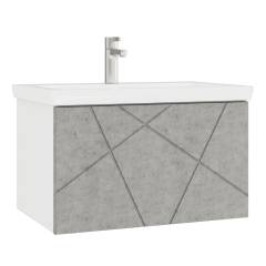 Тумба с раковиной Vigo Geometry 70, подвесная, бетон, раковина Como 70
