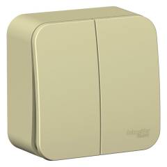 Выключатель 2-кл. ОП Blanca 10А IP20 (сх. 5) 250В с изолир. пластиной беж. SE BLNVA105017 Выключатель 2-кл. ОП Blanca 10А IP20 (сх. 5) 250В с изолир. пластиной беж. SE BLNVA105017