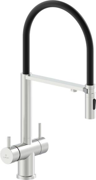 Смеситель для кухни AltroBagno Flusso 050201 Ni с гибким изливом, никель