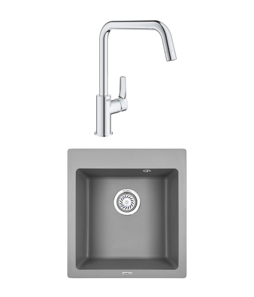 Комплект Мойка Granula 4651, алюминиум + Смеситель Grohe Eurosmart 30567000