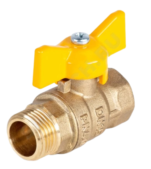Шаровой кран Dist Стандарт Н422Б газ 3/4" ВРx3/4" НР