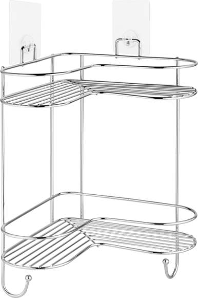 Полка Kleber Lite KLE-LT083 угловая, 2-ярусная, с крючками