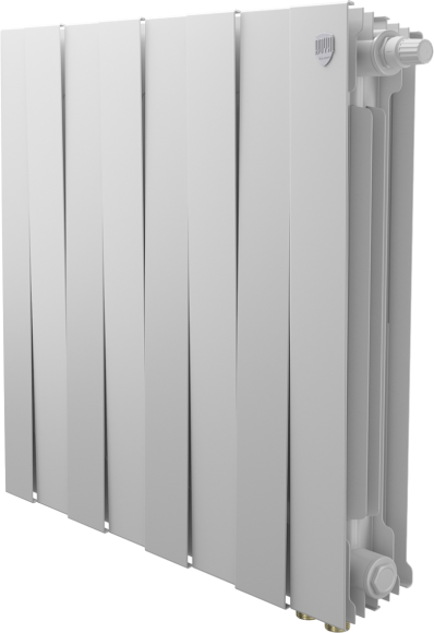 Радиатор биметаллический Royal Thermo Piano Forte 500 VDR80 8 секций, межосевое расстояние 8 см, bianco traffico