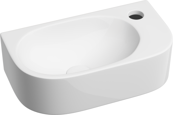 Раковина маленькая в туалет Ceramicanova Element CN6066L белый глянцевый