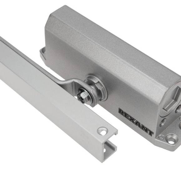 Доводчик дверной со скользящей тягой для установки на дверь весом до 65кг Rexant 46-0511 Доводчик дверной со скользящей тягой для установки на дверь весом до 65кг Rexant 46-0511