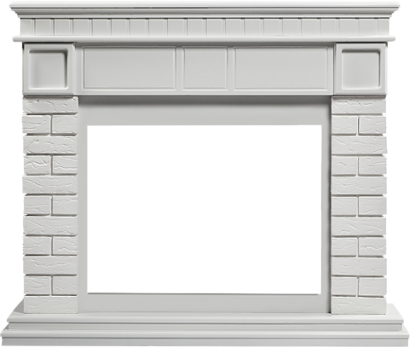 Портал Firelight Bricks 30 камень белый, белая эмаль